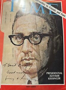 Henry Kissinger February 14, 1969 Time Magazine -Signed