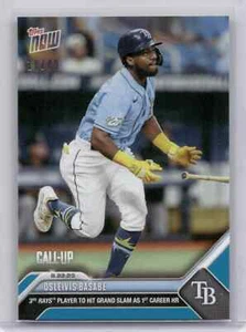 🟦 OSLEIVIS BASABE 1st Rookie Grand Slam / HR BLUE 18/49 Rays 2023 Topps Now 748 - Picture 1 of 2