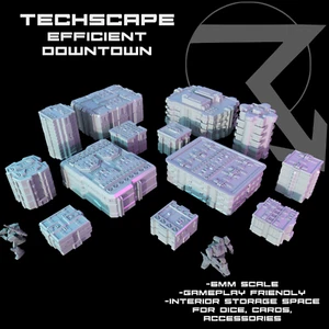 TECHSCAPE - Efficient Downtown - 6mm Scale Terrain for Tabletop Wargames - Bild 1 von 12
