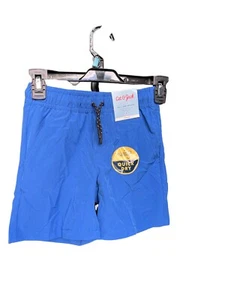 Cat And Jack Shorts Boys Size S 6/7 Elastic Waist With String Blue - Picture 1 of 3
