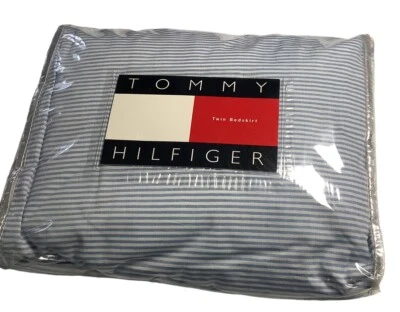 Tommy Hilfiger Falda de Cama Doble Rayas Ítaca Casa de Campo Francesa Nueva Foto 1 de 2