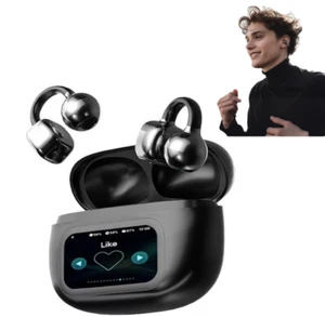 Ohrclip Bluetooth Kopfhörer mit Touchscreen, Clip On Ear Kopfhörer - Picture 1 of 10