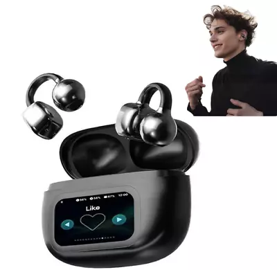 Ohrclip Bluetooth Kopfhörer mit Touchscreen, Clip On Ear Kopfhörer - Image 1 of 4