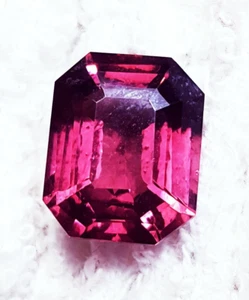 Gemme Loose Rhodolite Naturelle 9,10 Ct Taille Radieuse Certifiée 12,01 Mm - Picture 1 of 6