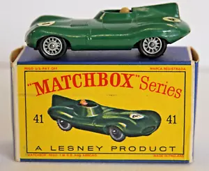 Matchbox No 41 JAGUAR D TYPE #41 race car 1/75 series Lesney Vintage diecast - Picture 1 of 13