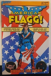 ¡Bandera americana! #1 Edición firmada Howard Chaykin en estado bastante bueno primeros cómics de colección 1983 - Imagen 1 de 5