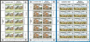 Jersey 1987 year mint MNH(**) 3 mini sheets Europa Cept - Picture 1 of 4
