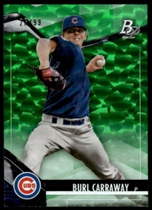 2020 Bowman PLATINUM GREEN /99 Burl Carraway Chicago Cubs #BD-25 - Picture 1 of 2