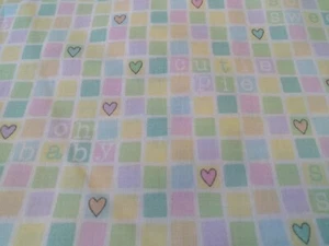 Lil Ones Dena Designs Pastel Square Cotton Fabric 3.75 Yds 138x45 Girl Baby - Picture 1 of 7