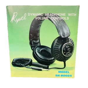 Vintage Rystl SH-800DX Stereo Headphones w/ Volume Control – Retro Audio Bliss - Picture 1 of 5