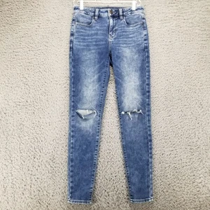 Pantalones de mezclilla elásticos American Eagle Outfitters para mujer 4 azules *Leer* - Imagen 1 de 15