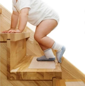 Non Slip Stair Treads 6" x 30", 15-Pack Pre-Cut PEVA Transparent Anti Slip - Picture 1 of 7