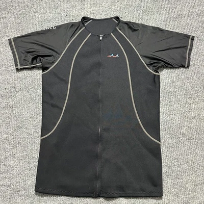 Camisa protectora contra erupciones Dive & Sail para hombre talla 2XL negra manga corta cremallera natación surf top Foto 1 de 4