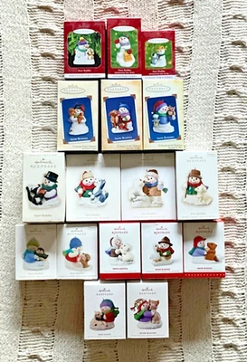Lote de 17 adornos Snow Buddies Hallmark 1998-2019 Foto 1 de 2