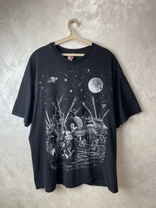 Vintage Disney Space Galaxy Mickey Minnie Mouse XL One Size - Picture 1 of 10