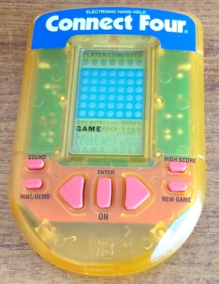 Vintage Connect 4 Electronic Hand-Held Pocket Video Game - 1995 - MB Games  4634 - Image 1 of 4