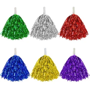 12 PCS Cheerleading Squad Spirited Fun Poms Pompoms Cheer Costume Accessory f... - Picture 1 of 7