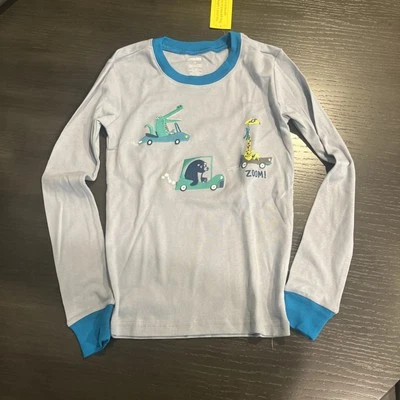 Pijama Gymboree Manga Larga 2 Piezas Con Animales En Coches Talla 10 Nuevo Con Etiquetas Foto 1 de 4