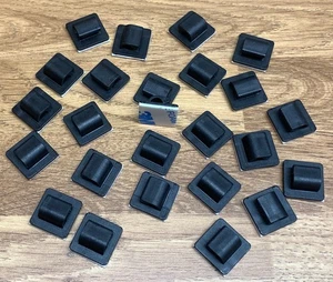 25x CÂBLE NYLON AUTO-ADHÉSIF NOIR TAILLE S 16mm x 16mm POUR CÂBLE 6mm - Photo 1/2