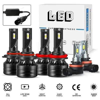 Kit combinado de faros LED y faros antiniebla 6X para Lexus IS250 2011 2012 2013-2015 Foto 1 de 4