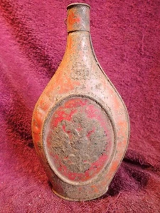 end of 1800-s ANTIQUE BLACK POWDER TIN FLASK HORN IMPERIAL RUSSIA RUSSIAN - Picture 1 of 7