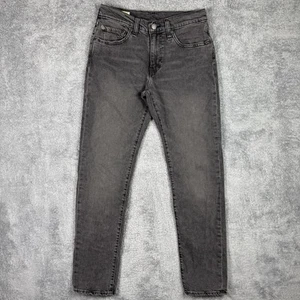 Levi’s Lot 502 Jeans Mens 28x32 Premium Big E Charcoal Wash Taper Stretch Denim - Picture 1 of 13