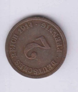 GERMANY DEUTSCHLAND 2 Pfennig 1914G (AH502) - Picture 1 of 2