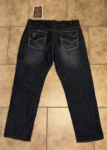 Y2K Blue Gear Mens Baggy Jeans Size 42x32 NWT - Picture 1 of 12