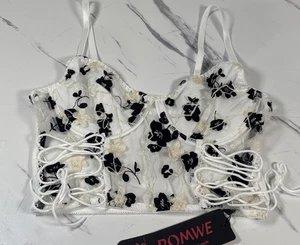 ROWME Aesthetic on Lock  Top Mesh Sleeveless Size Medium - Picture 1 of 13