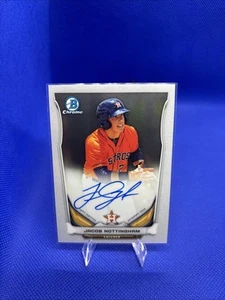 2014 Bowman Chrome - Prospect Autographs Jacob Nottingham #BCAP-JN (AU, RC) - Picture 1 of 3