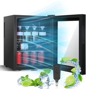 Minibar Weinkühler Getränkekühlschrank Glas 30/40L LED leise freistehend schwarz - Bild 1 von 31