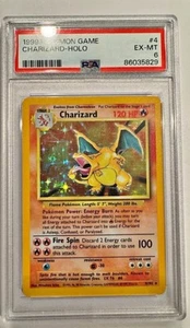 PSA 6 Charizard Holo Base Set - Unlimited Pokemon Card 4/102 [1999] Rare! - Picture 1 of 1