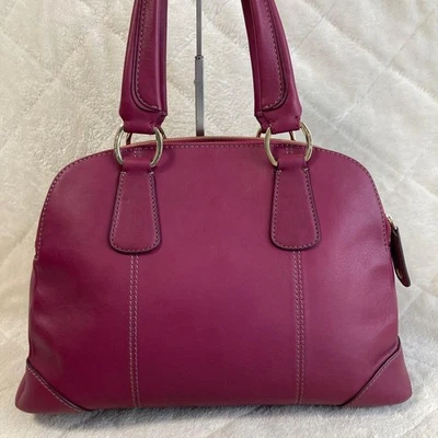 Lancel Adjani Bolso de Mano Bolso Cartera Cuero en Burdeos USADO Como Nuevo Foto 1 de 4