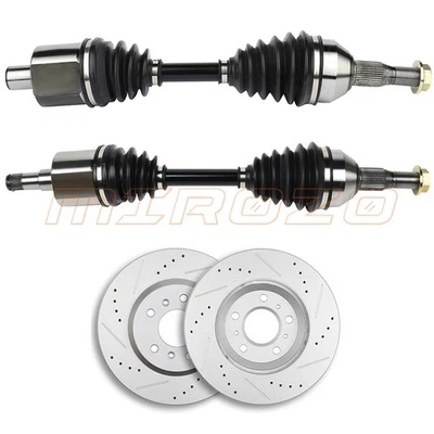 Ejes CV delanteros + discos de freno rotores para Chevrolet Monte Carlo 3,5 L 2006-2007 Foto 1 de 4