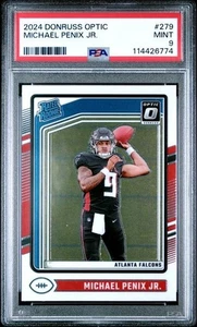 2024 Panini Donruss Optic - Rated Rookie Michael Penix Jr. #279 (RC) MINT PSA 9 - Foto 1 di 2