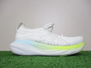 Asics Gel-Nimbus 25 Shoes Womens 8 White Blue Road Race Trainer Running Support - Picture 1 of 18