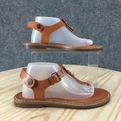 Tommy Hilfiger Sandalias Mujer 5 M Bennia Cordones Cuero Marrón Informales NUEVAS Foto 1 de 4