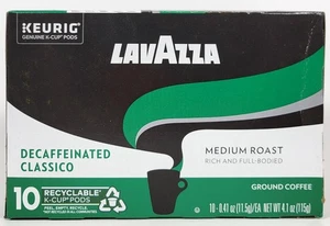LavAzza Classico Decaffeinated Coffee K-Cup Pods 10 Count Keurig exp. 10/2025 - Picture 1 of 6