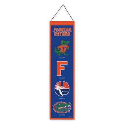Banner colgante bordado de lana vertical Florida Gators Evolution 8x32 pulgadas Foto 1 de 4