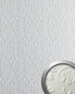 WallFace 13473 FLORAL Cuero Barroco Flores Panel Pared Autoadhesivo Blanco 2,60m2 - Imagen 1 de 4