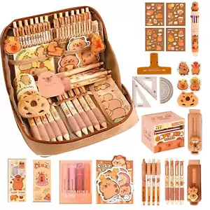 Capybara Stationery Set Cute Capybara Theme Pencil Case with Stationary Set Gift - Picture 1 of 11