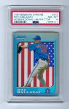 1997 Bowman Chrome International Refractor #212 Roy Halladay HOF RC PSA 8 NM-MT