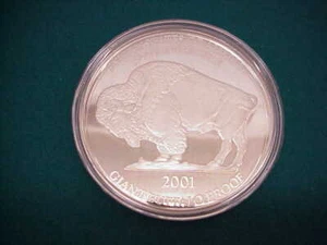 USA .999 Feinsilber 1 Feinunze Riesenbüffel 2001 PP - Bild 1 von 5