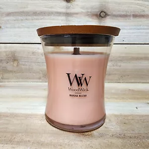 WoodWick MANUKA NECTAR Medium Glass Hourglass Candle 9.7oz 275g NEW - Picture 1 of 5