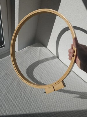 Oval Wood Embroidery Hoop 14" x 14" Hand Stitch Sewing Craft Quality Wood Nice - Image 1 of 4
