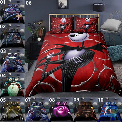 Twin Full Queen King Bed Duvet Quilt Cover Set The Nightmare Before Christmas