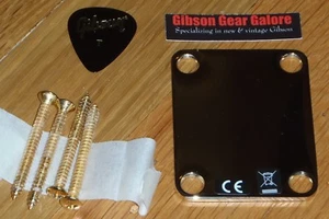 Fender Stratocaster Neck Plate Stevie Ray Vaughan Gold Guitar Parts Strat Tele - Picture 1 of 3