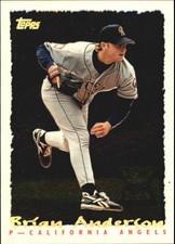1995 Topps Cyberstats Anaheim Angels Baseball Card #323 Brian Anderson