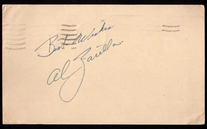 1950 Al Zarilla Boston Red Sox VINTAGE REGIERUNG POSTKARTE GPC SIGNED AUTOGRAMM - Bild 1 von 2