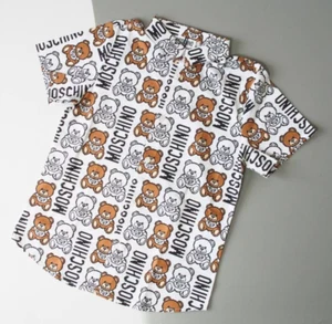 CAMISAS MOSCHINO NIÑOS INFORMALES LOGOTIPO BLANCO CAMISAS OSO TALLA 6A - 33CM - Imagen 1 de 5